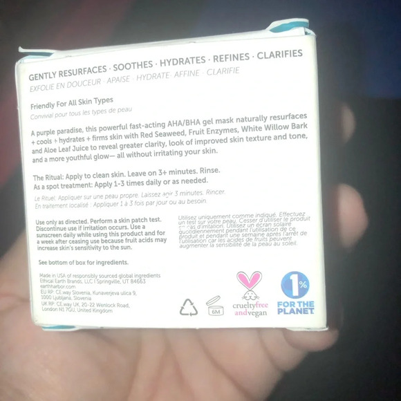 Earth Harbor Glow Juice Refining Enzyme Mask 60ml Red Seaweed Vegan Hydrates - Picture 5 of 6